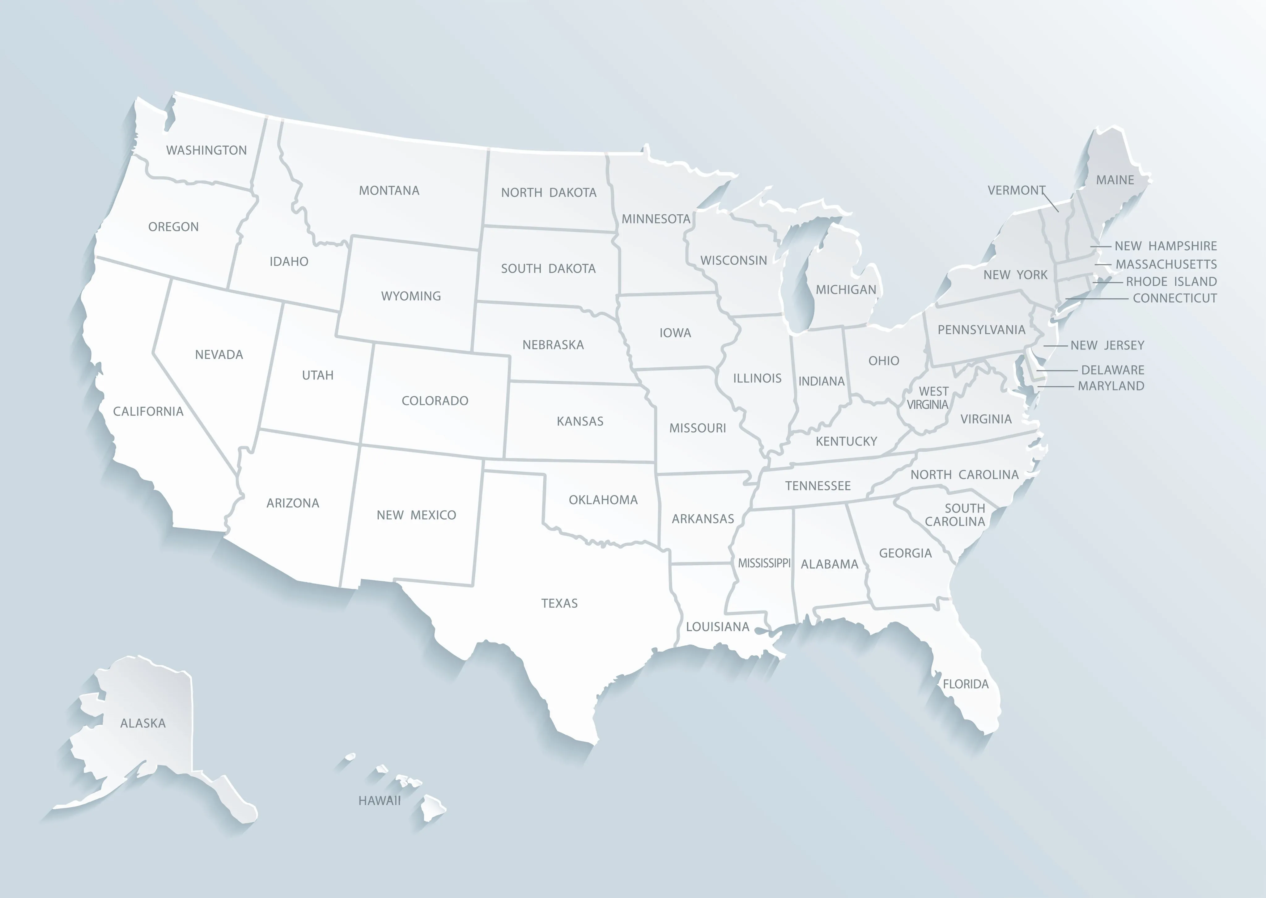 Map showing our operations in different states